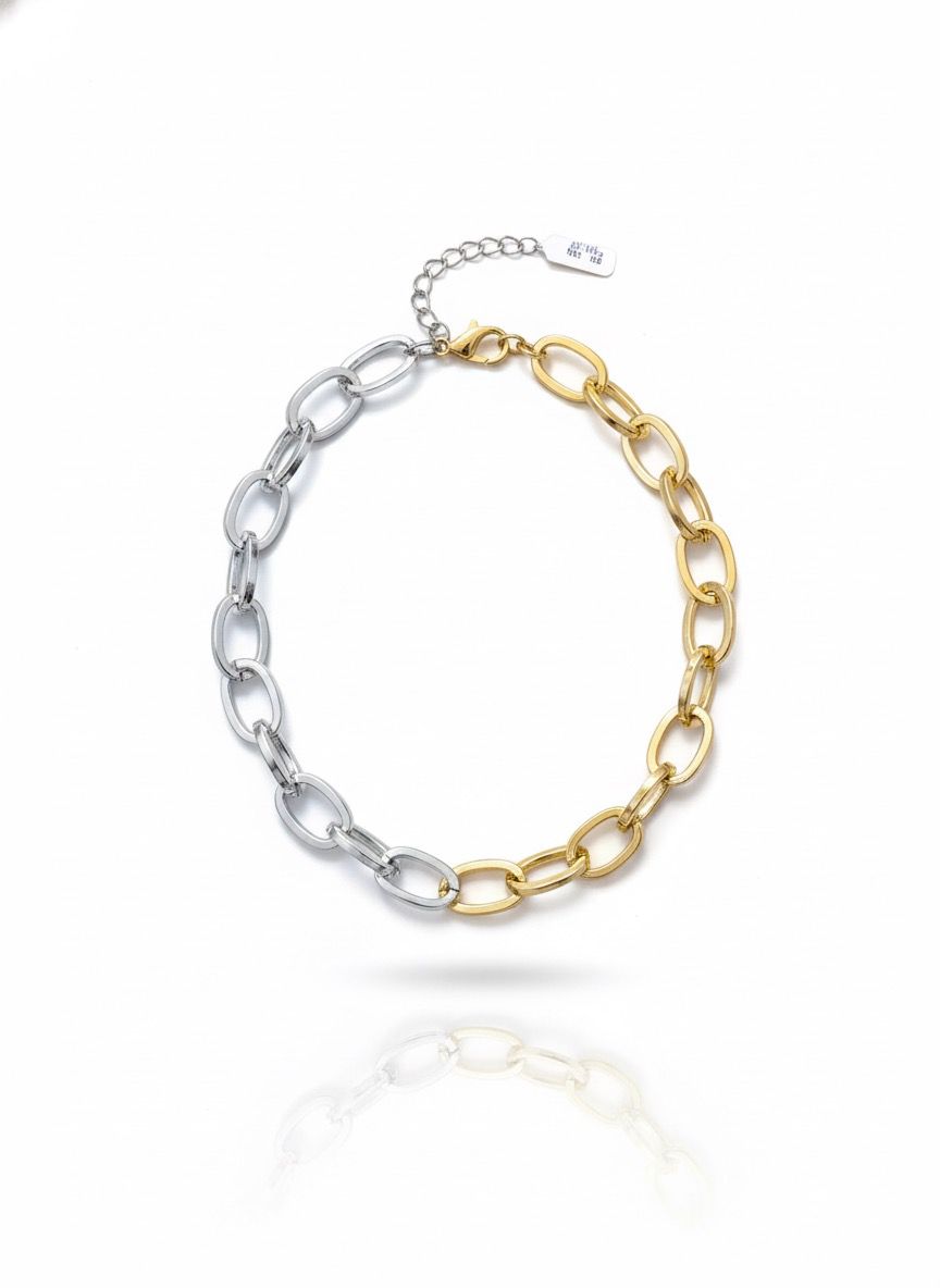 Colar Elos Contrastantes