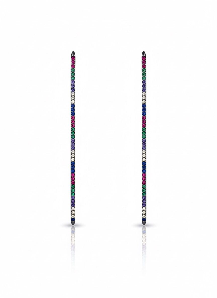 Brinco Longo Haste Rainbow