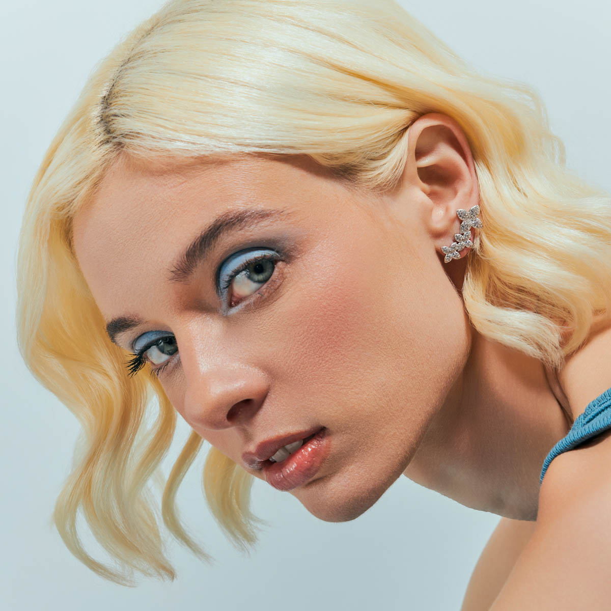 Brinco Floral Prata 925