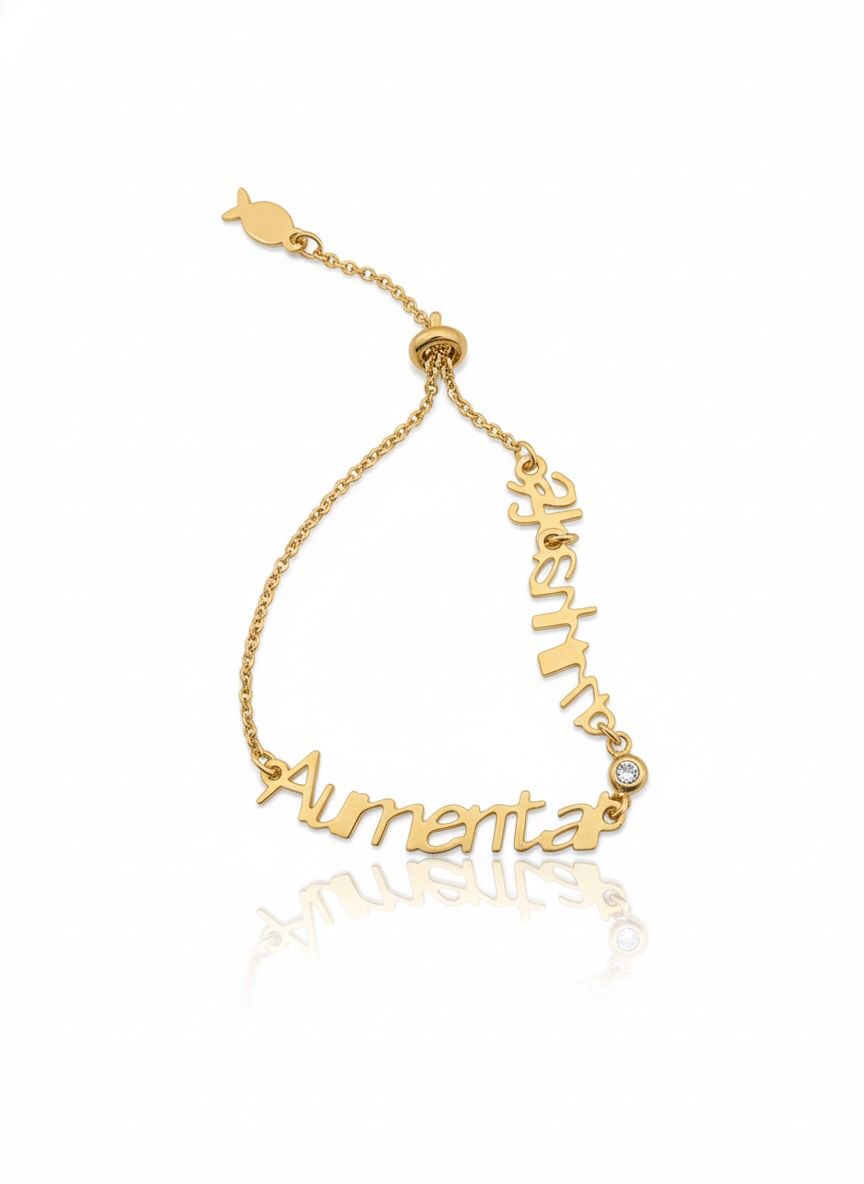 Pulseira Aumentar com Placa Vazada