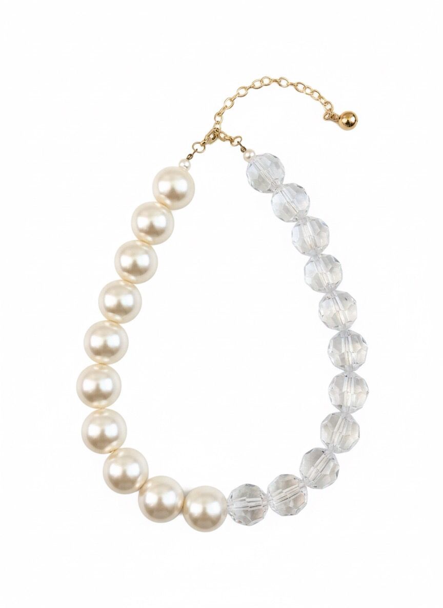Colar Contraste de Luz e Pérola
