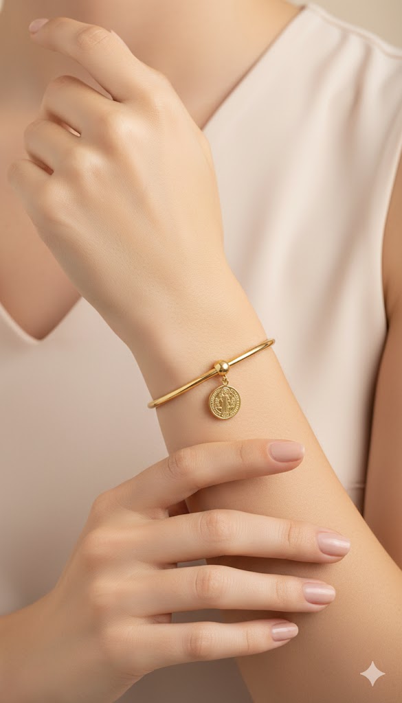 Bracelete Elegância Dourada São Bento