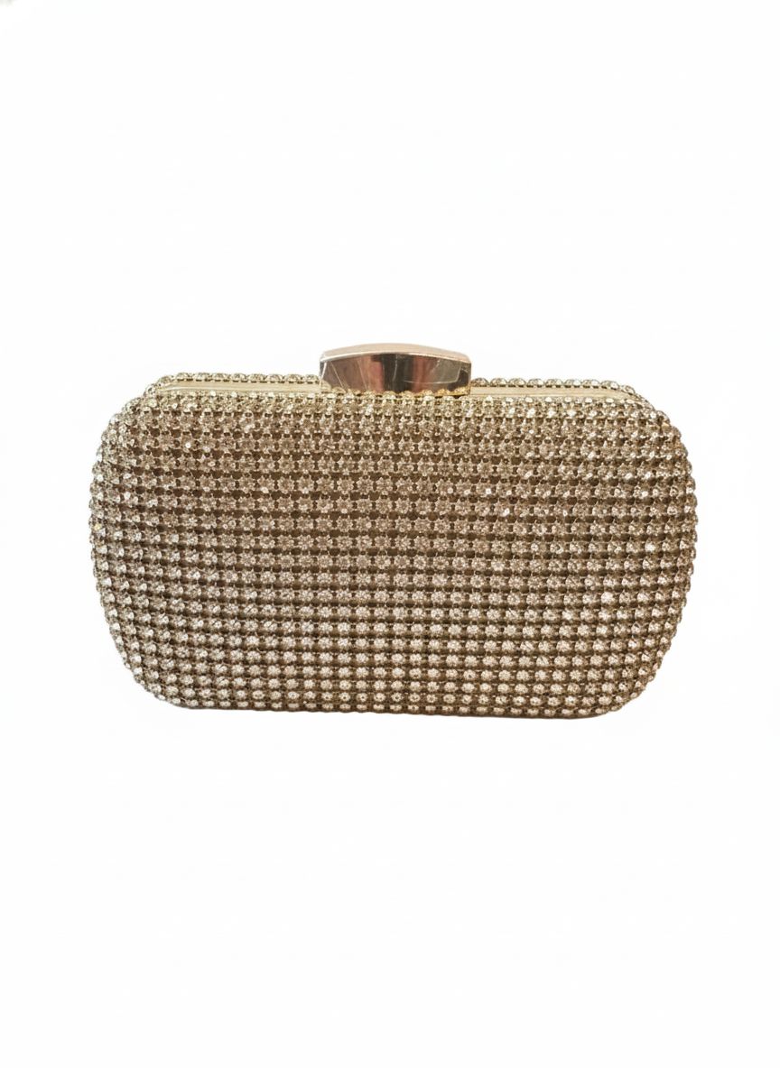 Clutch Glamour Strass Dourado