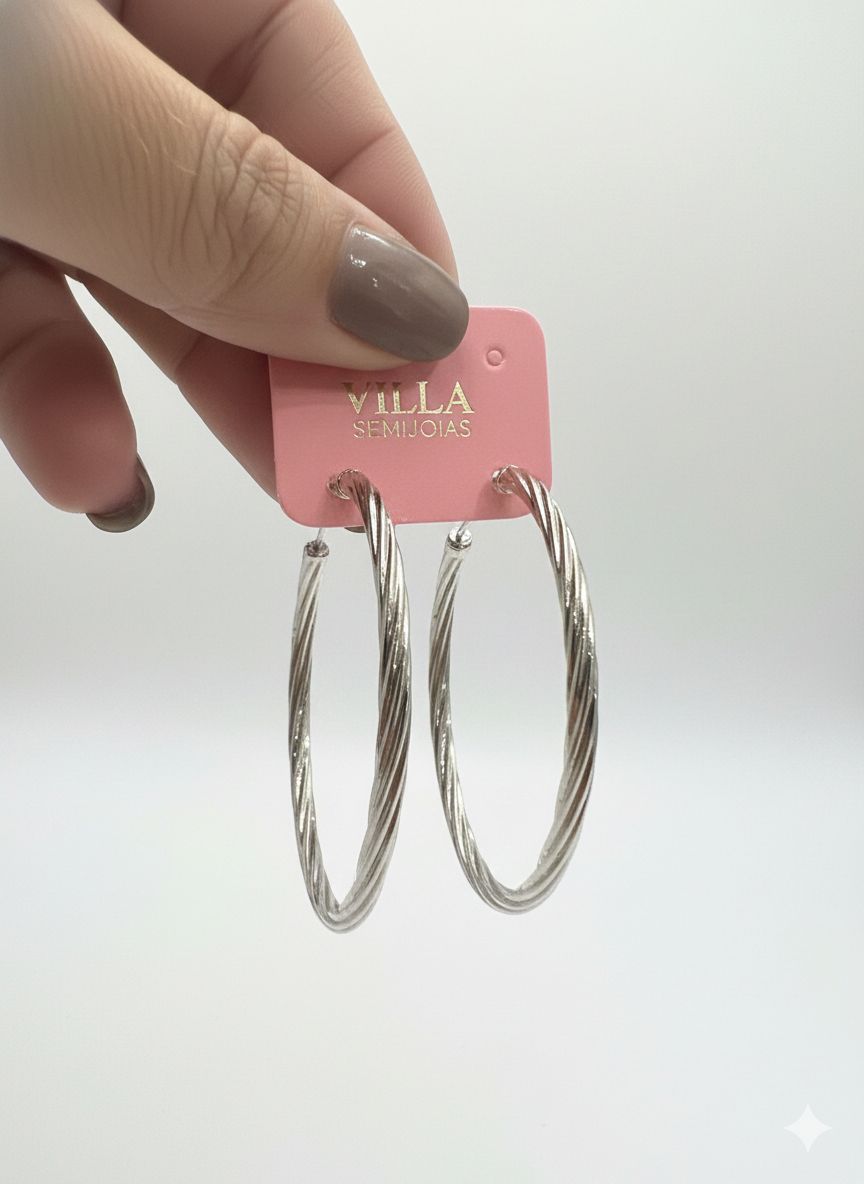 Argola Essencial Ródio