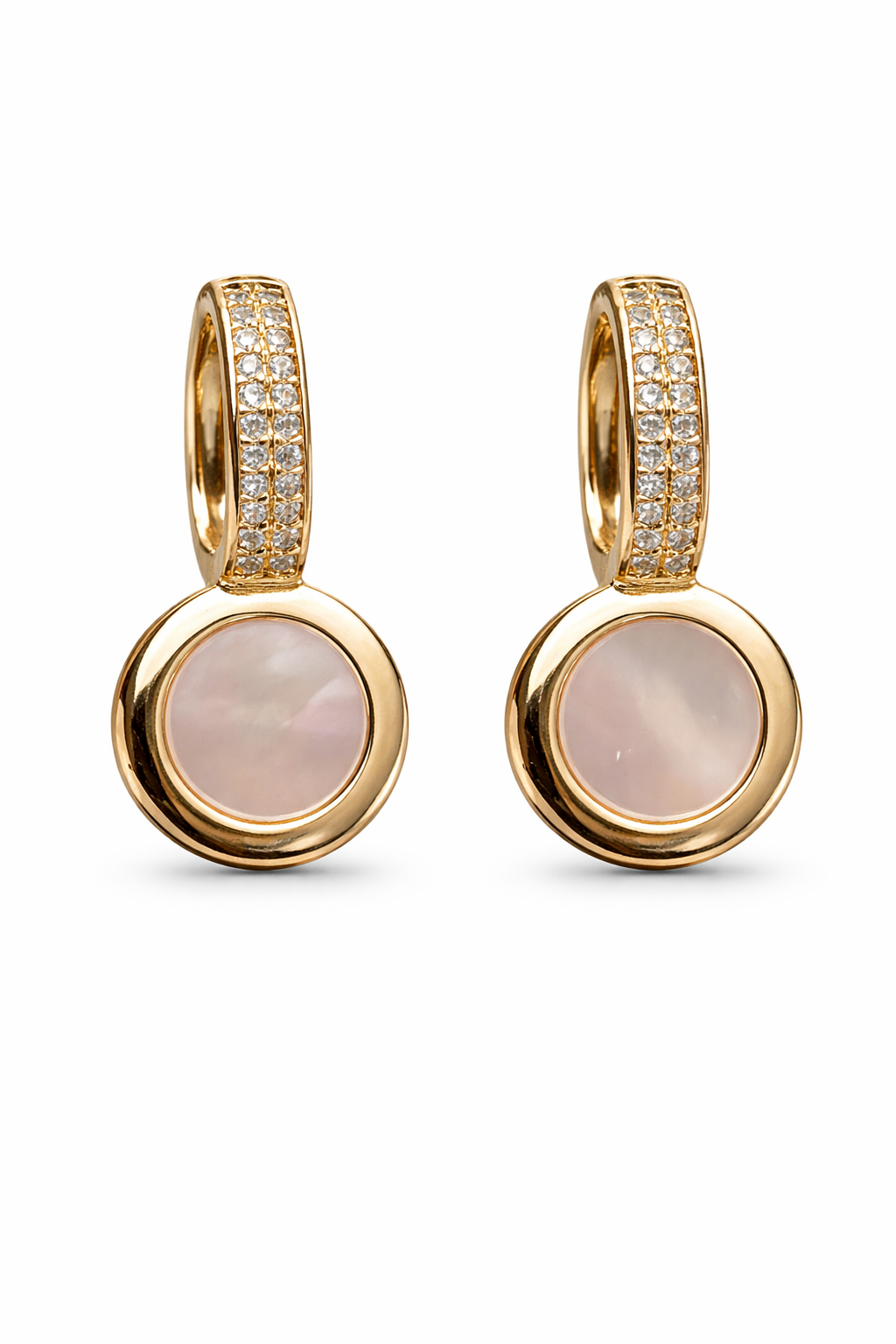 Argola Aurora em Madre Pérola