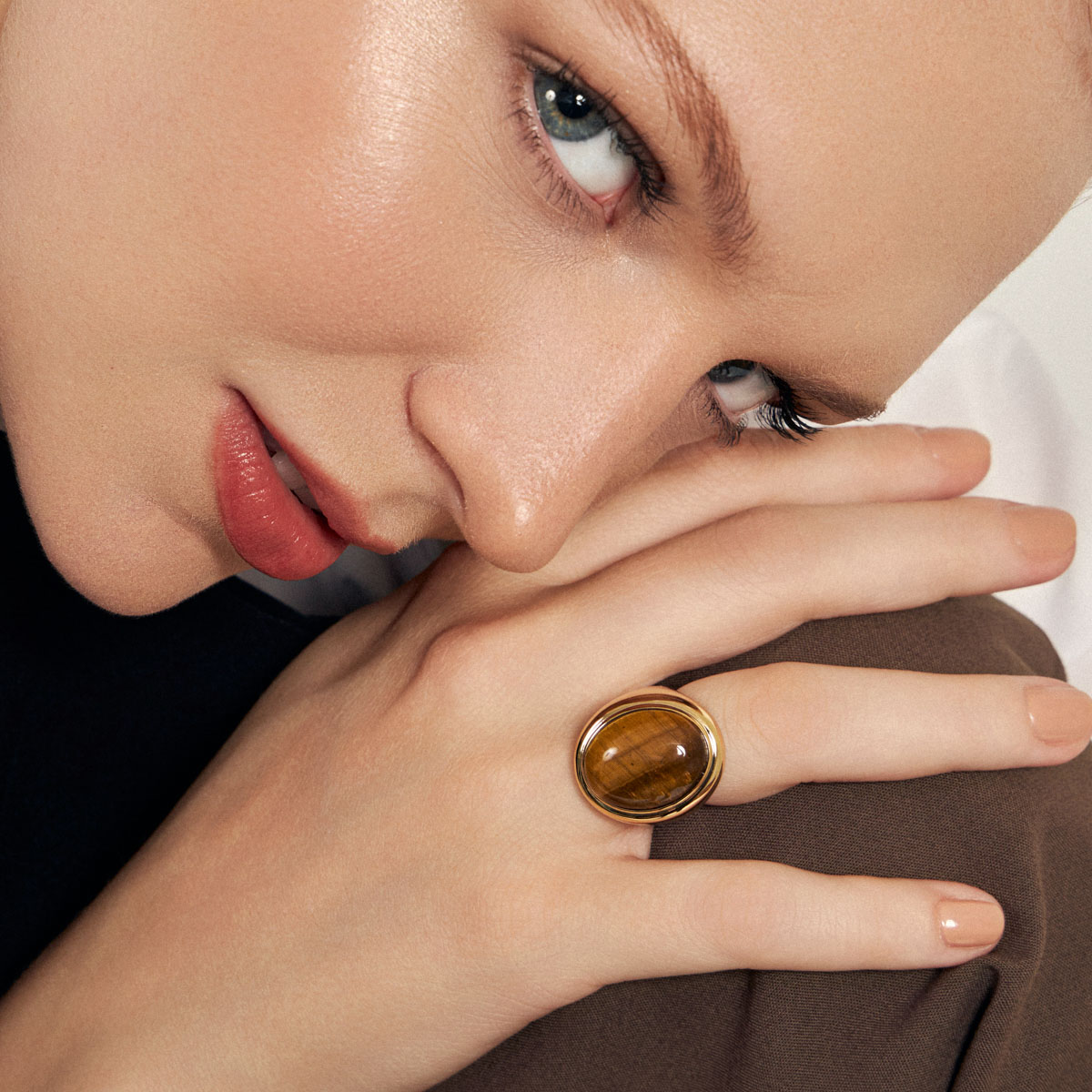 Anel Majesté Olho de Tigre