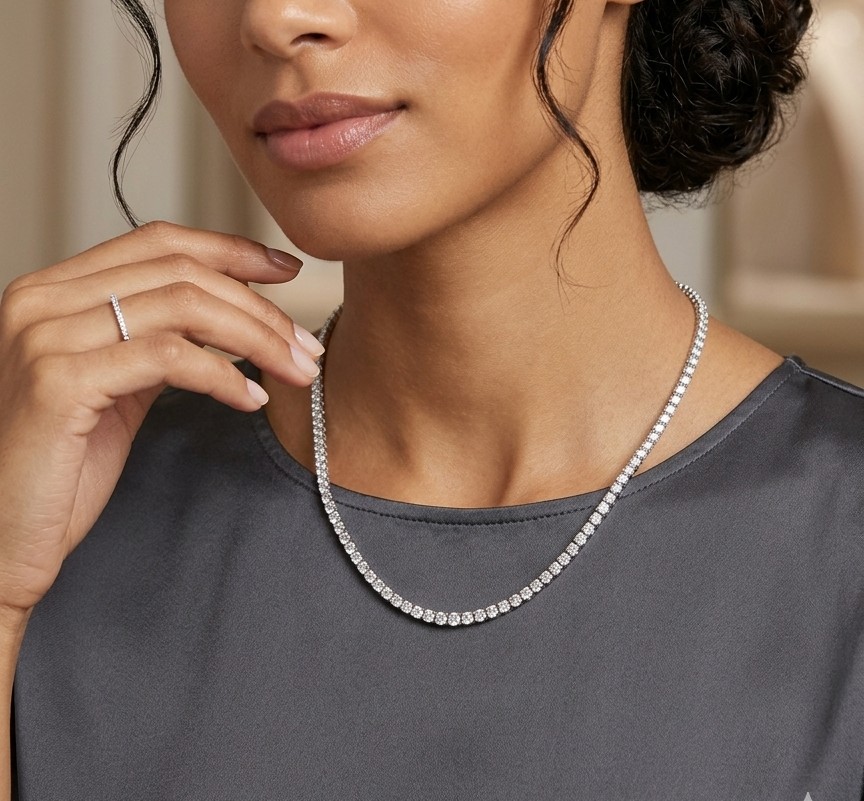 Colar Riviera Prata 925 Brilho Infinito