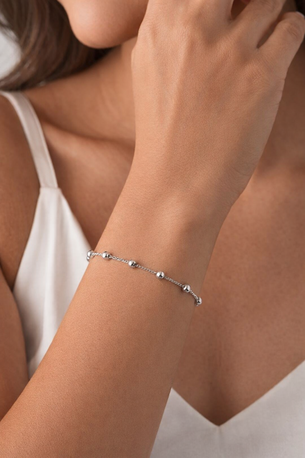 Pulseira Prata 925 Bolinhas Delicadas