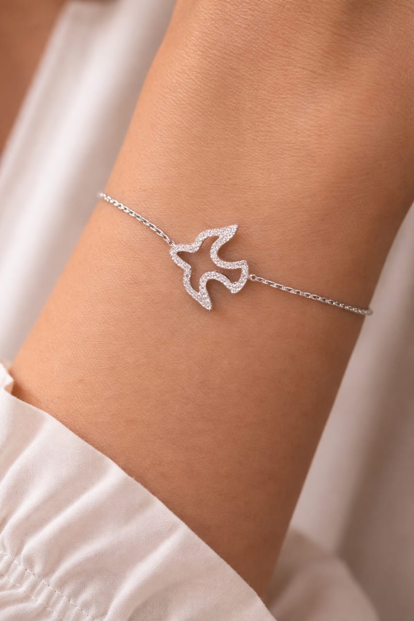 Pulseira Prata 925 Espírito Livre Cravejada