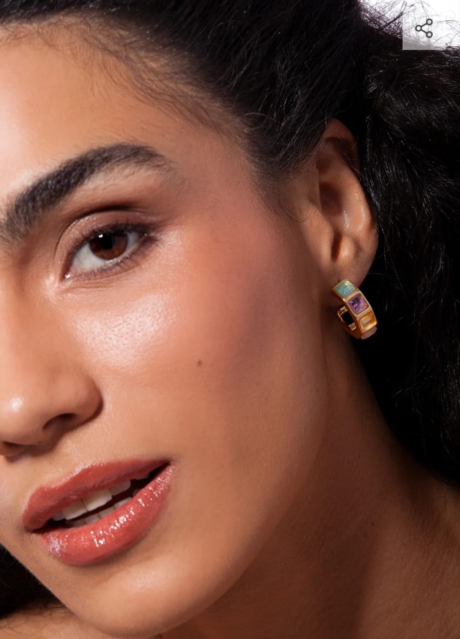 Argola Prisma de Cores