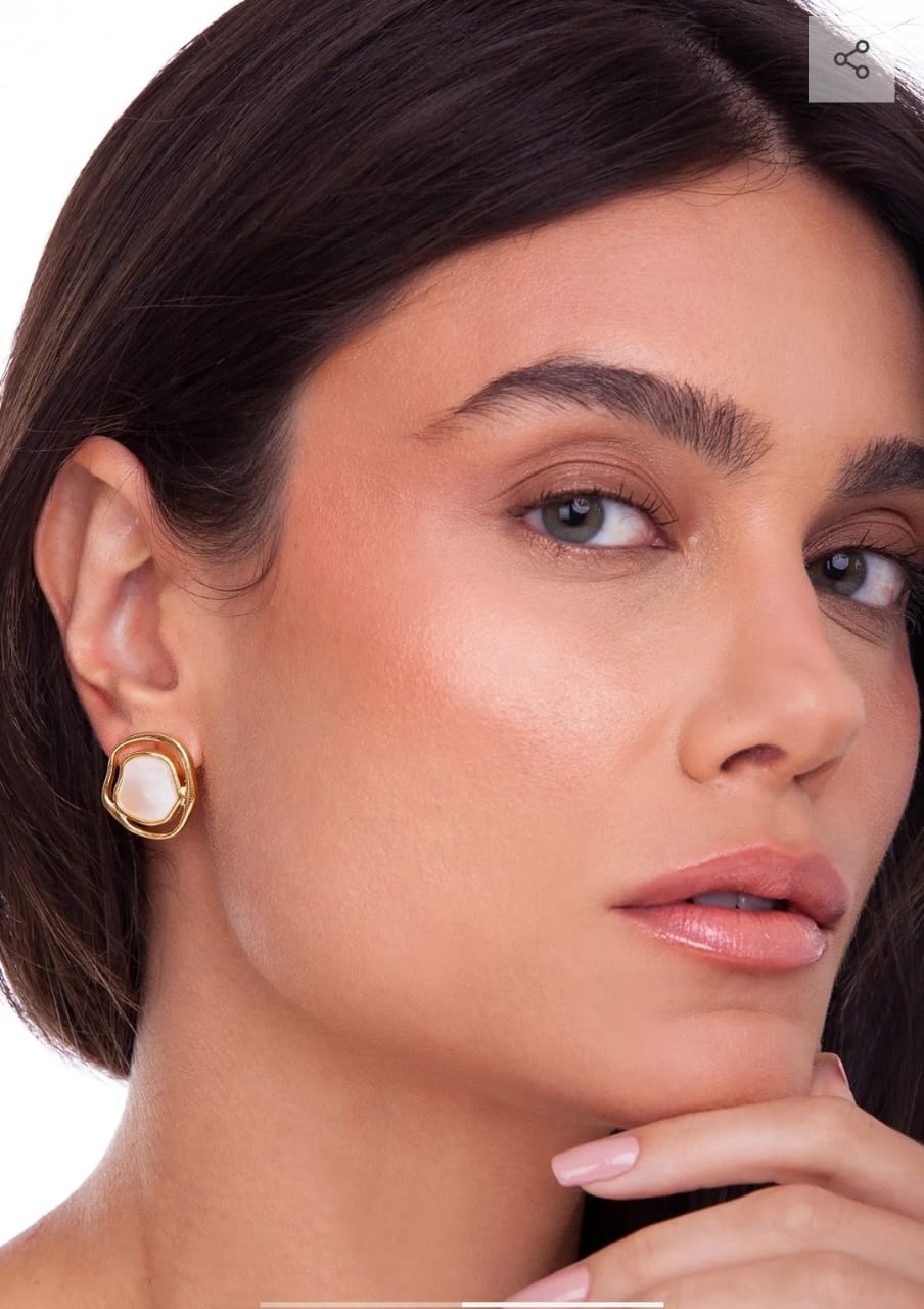 Brinco Essência Quartzo Rosa