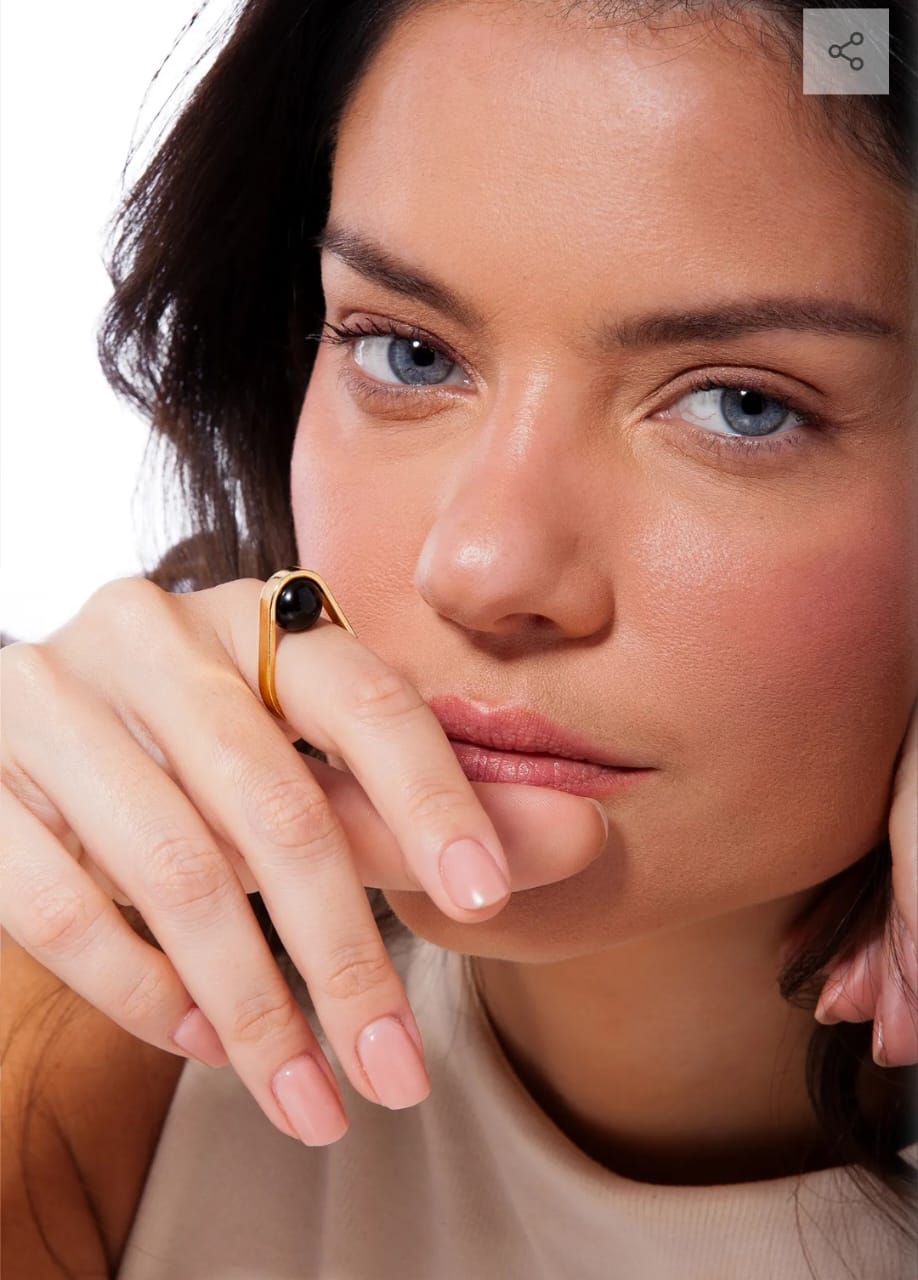 Anel Eclipse Obsidiana