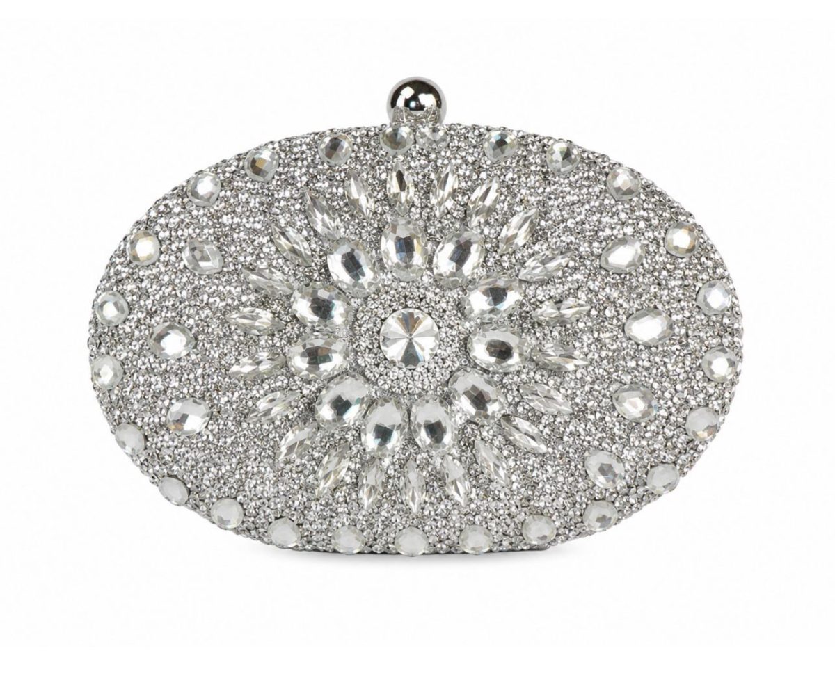 Clutch Imperial Crystal Silver