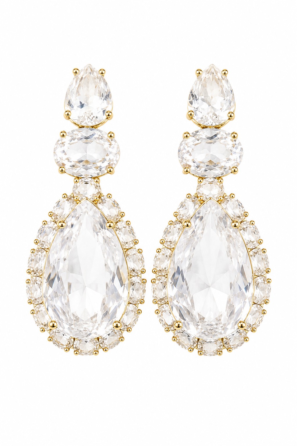 Brinco Cristal Imperial Gota Luxo