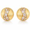 Brinco Dourado Aurora Cravejado com Zircônias