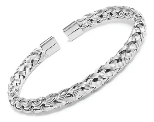 Bracelete Masculino Trançado Silver