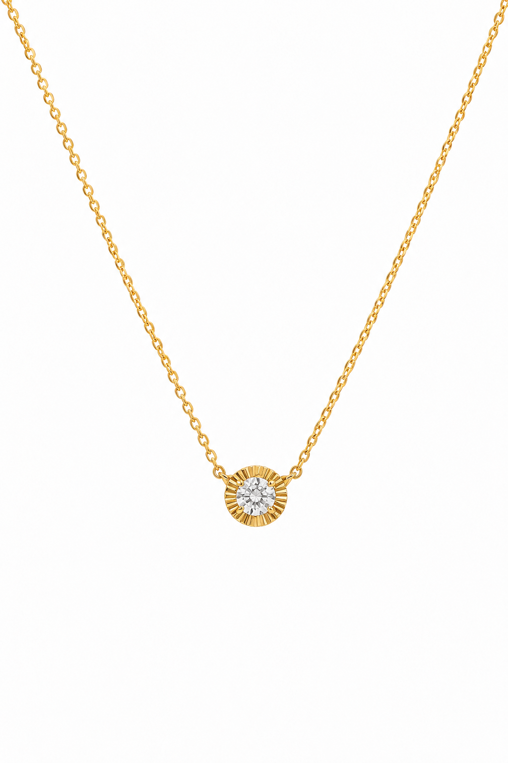 Colar Aurora Moissanite Banhado a Ouro