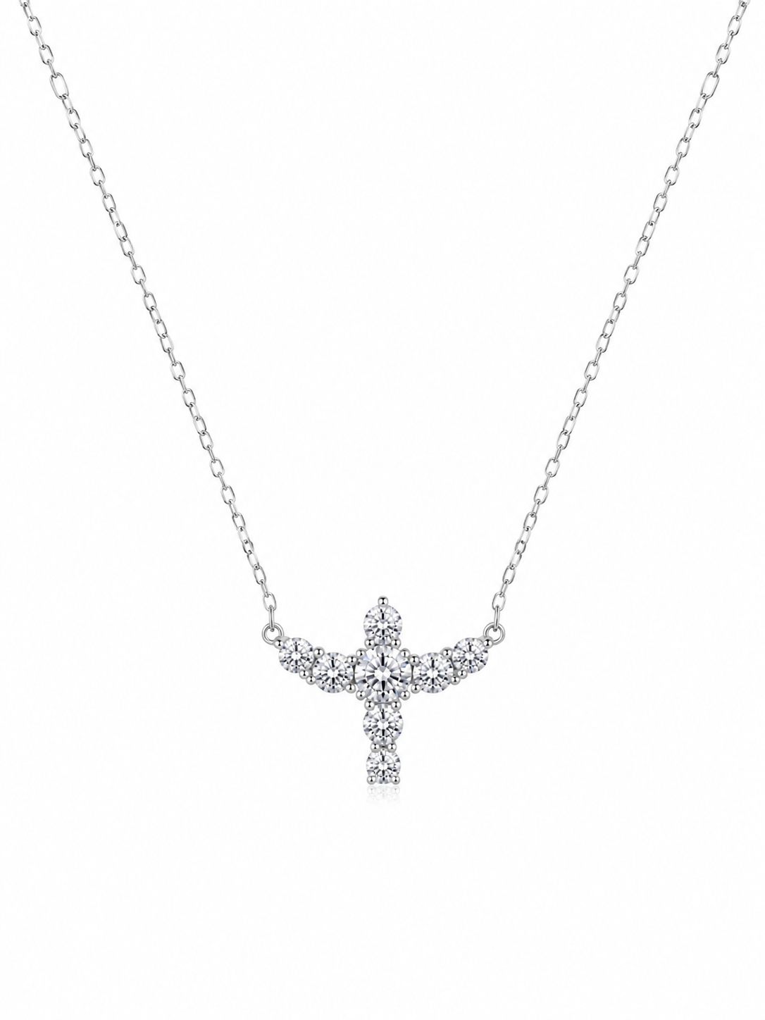 Colar Espírito Santo Moissanite Prata 925