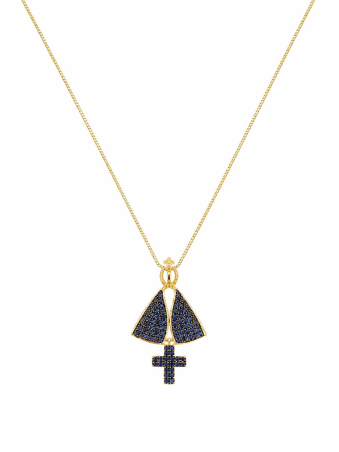 Colar Nossa Senhora Aparecida Safira Imperial