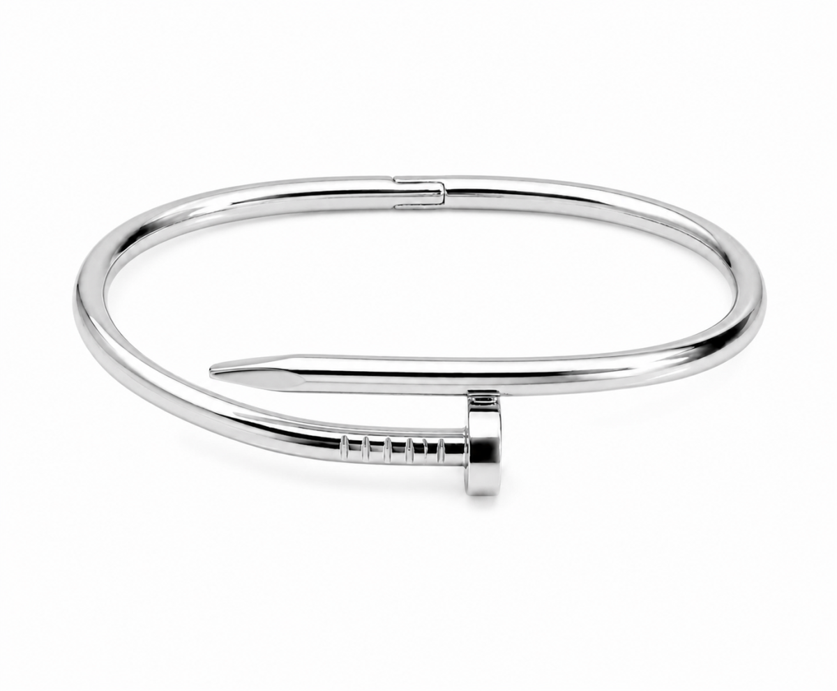 Bracelete Prego Luxo no Ródio