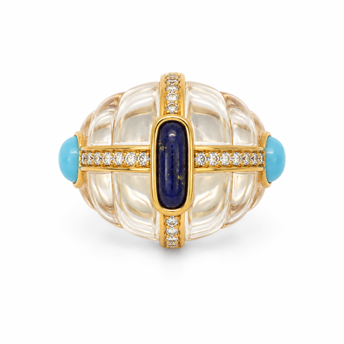 Anel Cristal Imperial Azul