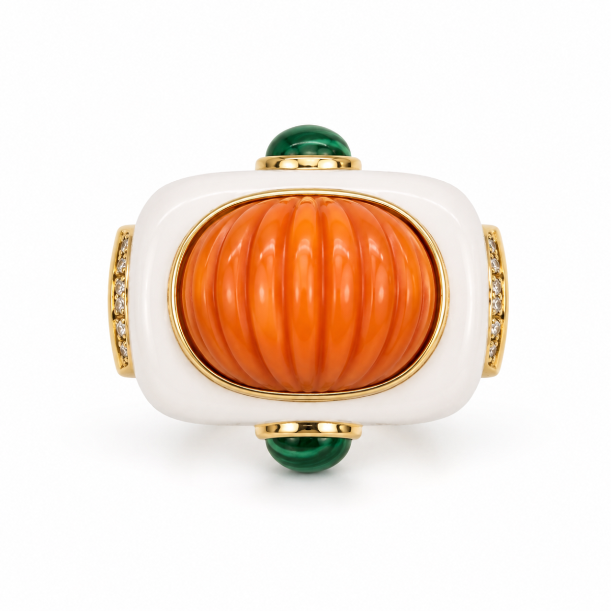 Anel Fogo Sagrado Coral