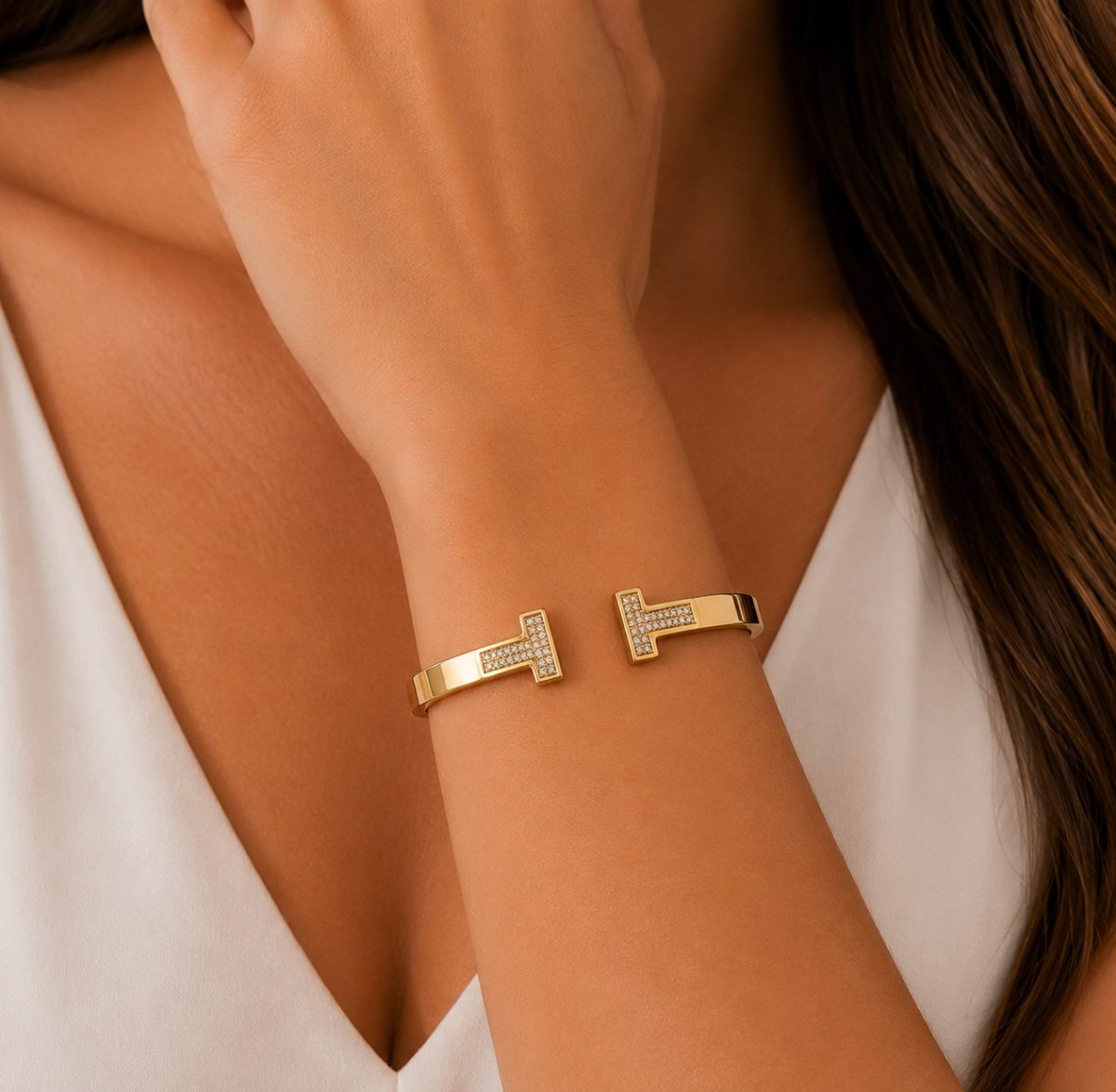 Bracelete Força Cravejado