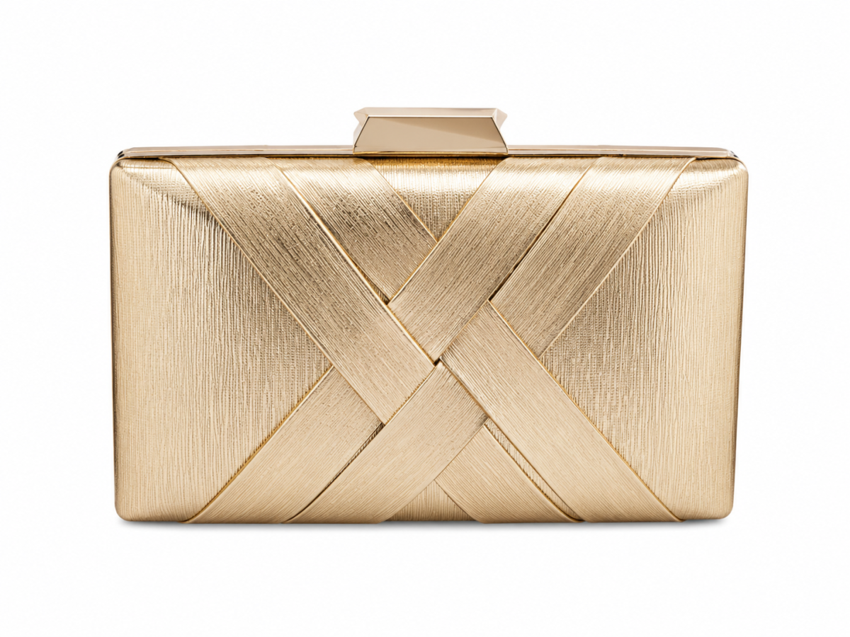 Clutch Dourada Trançada