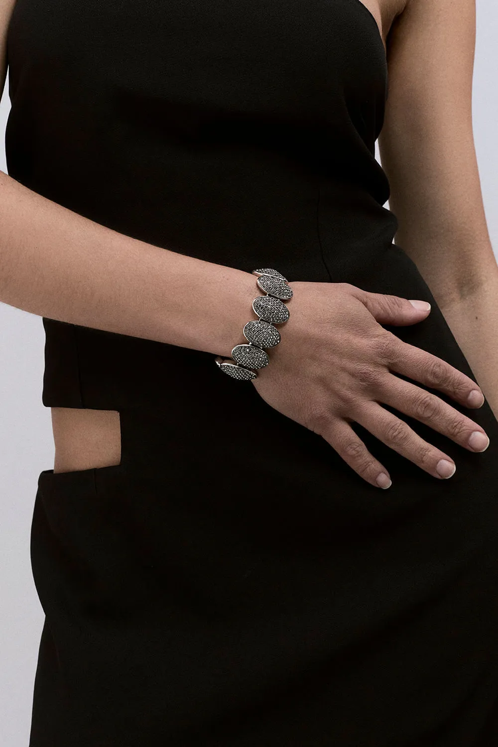 Pulseira Flexível Vela Prata Boho