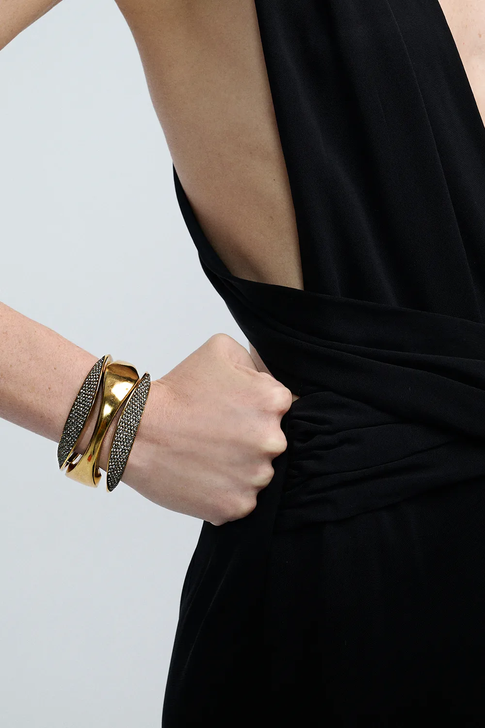 Kit 3 Braceletes Op Art Ouro Vintage