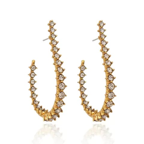 Brinco Argola Waves Ouro Vintage