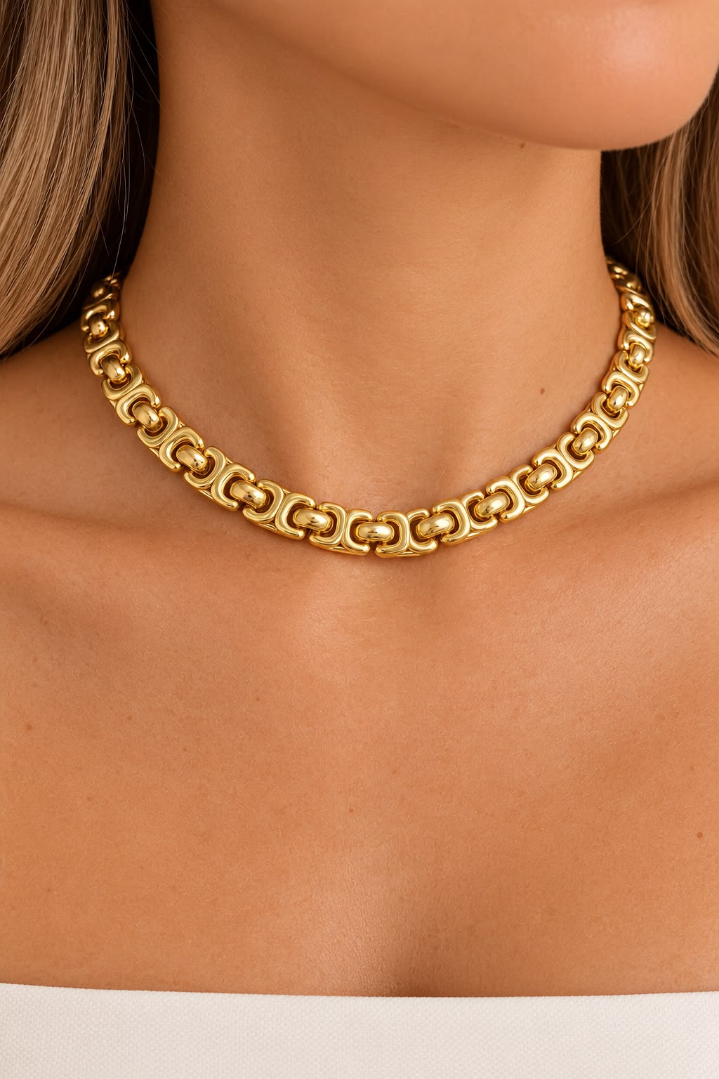 Choker Elos Dourada